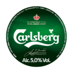 Etichetta della birra chiara carlsberg pils