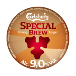Etichetta della birra doppio malto Carlsberg special brew