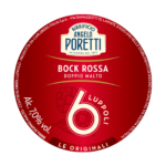 etichetta birra rossa poretti bock 6 luppoli